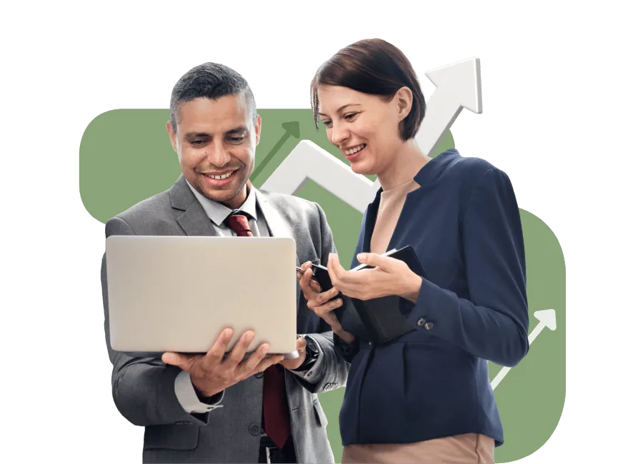 Qlean Tech team shaking hands with an industrial business partner