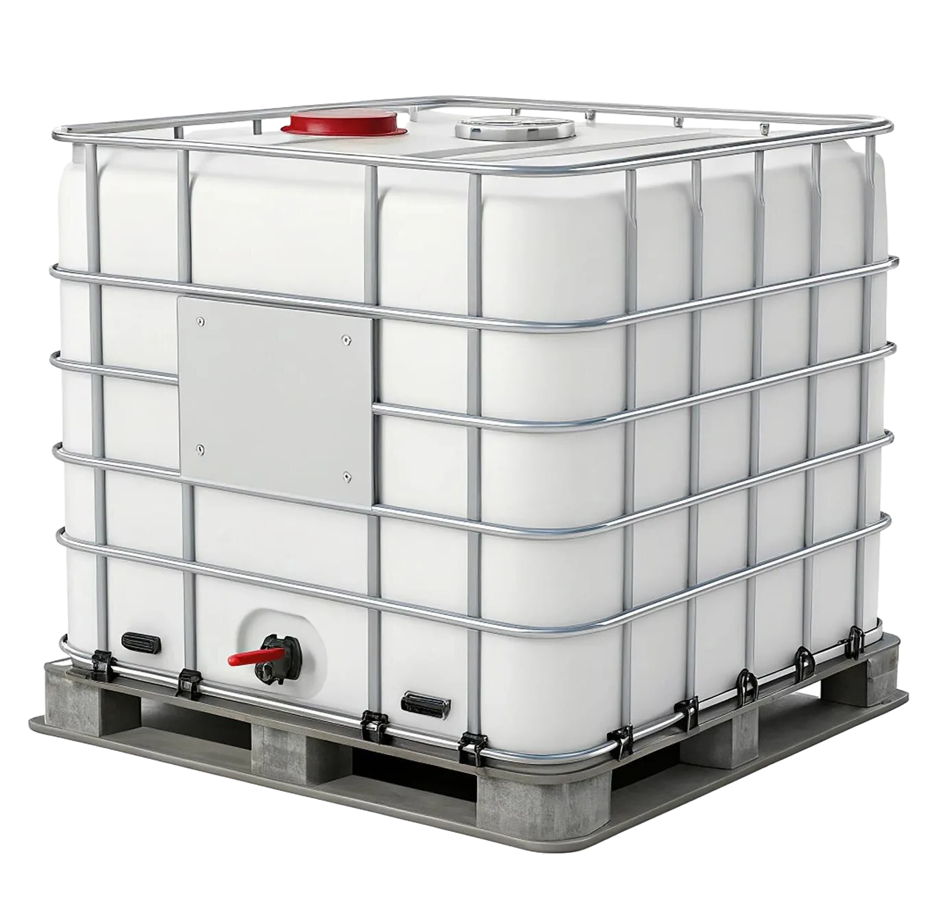1,000-litre IBC tank used for bulk liquid product delivery