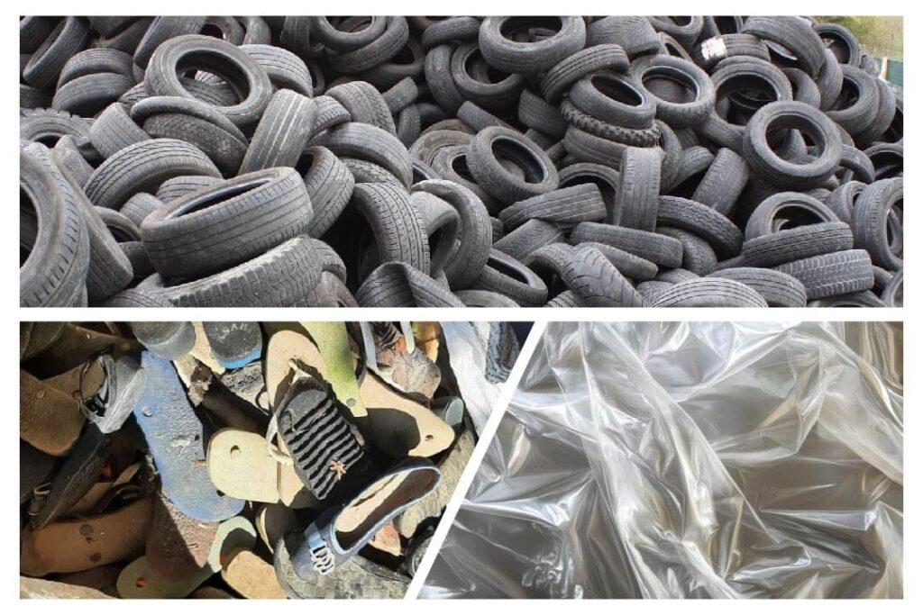 Rubber pyrolysis breaks down rubber or scrap tyres in an oxygen-free reactor at high temperatures to produce tyre pyrolysis oil, recovered carbon black (rCB), and syngas.